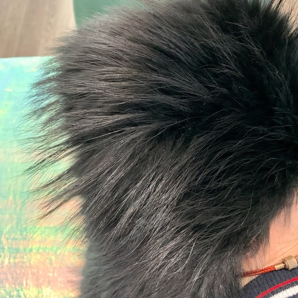 Real leather fox fur collar slim coat - Picture 15 of 16